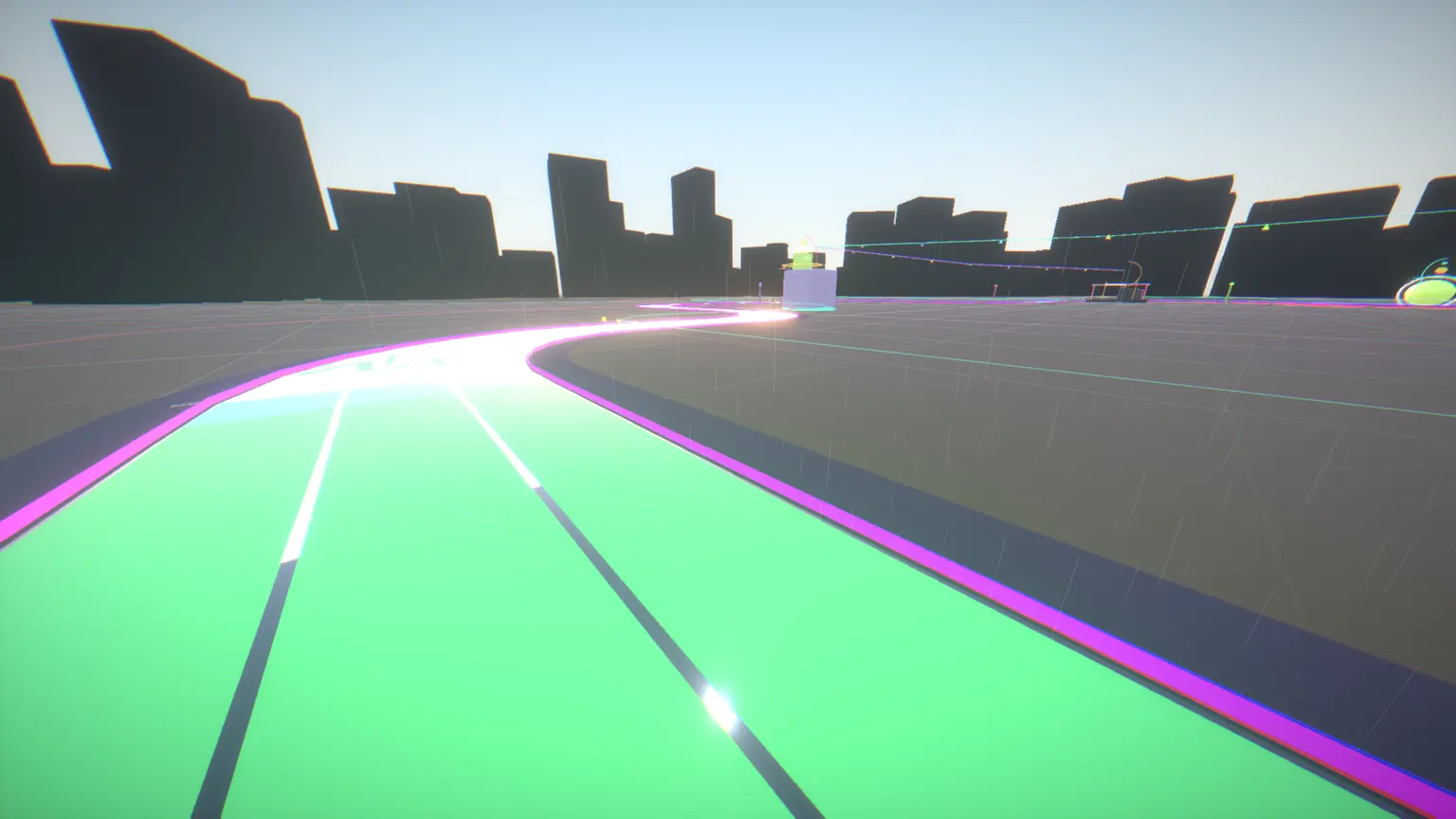 Cockpit replay from a released Racerverse racer on Prism Circuit